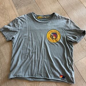 Aviator Nation Gray Tee with Tribal Emblem